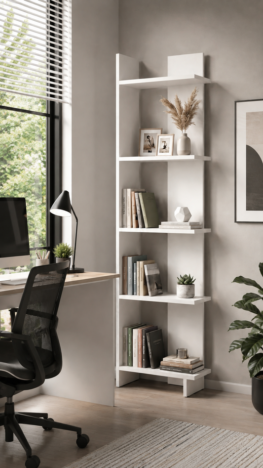 ANDES Dekoratif Kitaplık ve Çok Amaçlı Raf Ünitesi | Modern Salon Kitaplığı | Açık Raf Sistemi