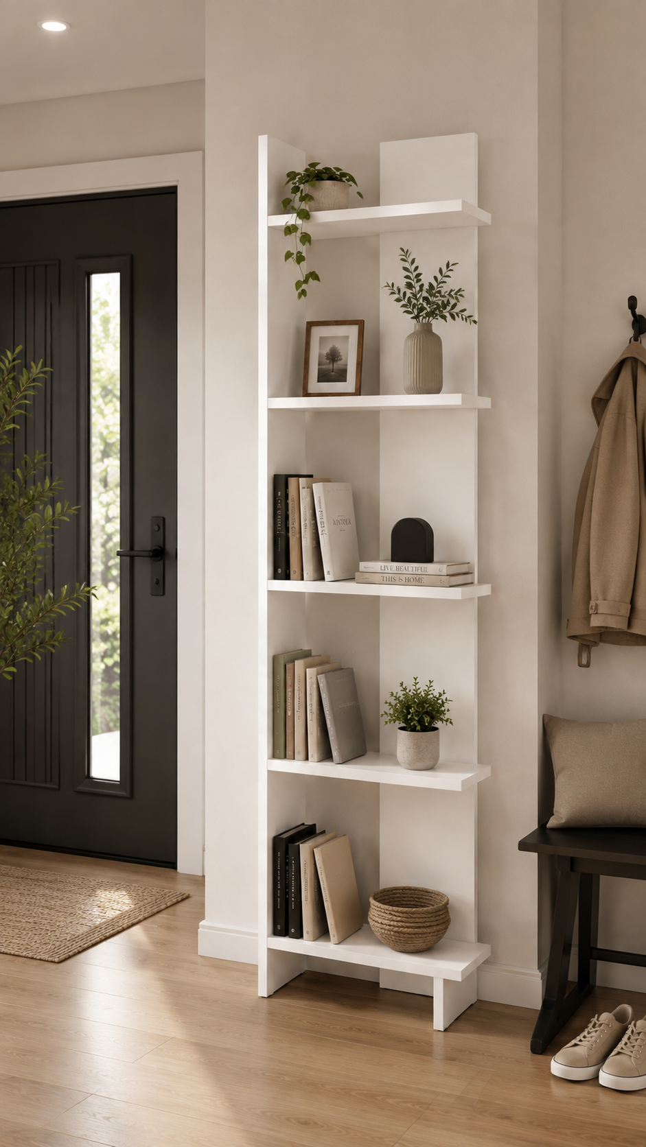 ANDES Dekoratif Kitaplık ve Çok Amaçlı Raf Ünitesi | Modern Salon Kitaplığı | Açık Raf Sistemi